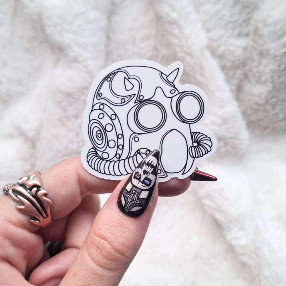 EvyHandmadeDesign Ghost - Ghoul Sticker - Wit